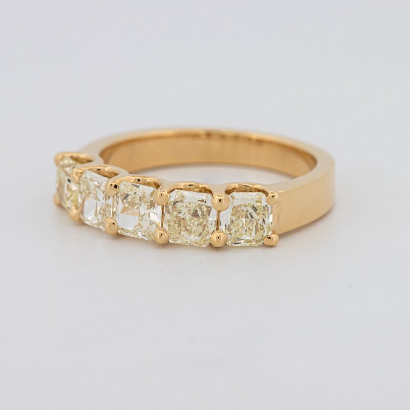 5 Half Fancy Yellow Square Radiant Eternity Ring - ZIZOV DIAMONDS