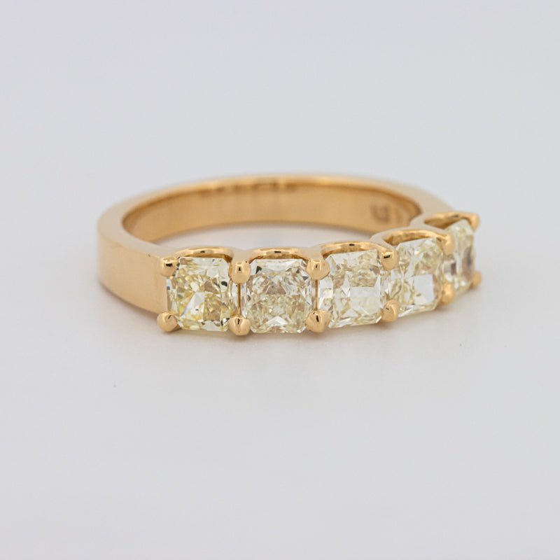5 Half Fancy Yellow Square Radiant Eternity Ring - ZIZOV DIAMONDS