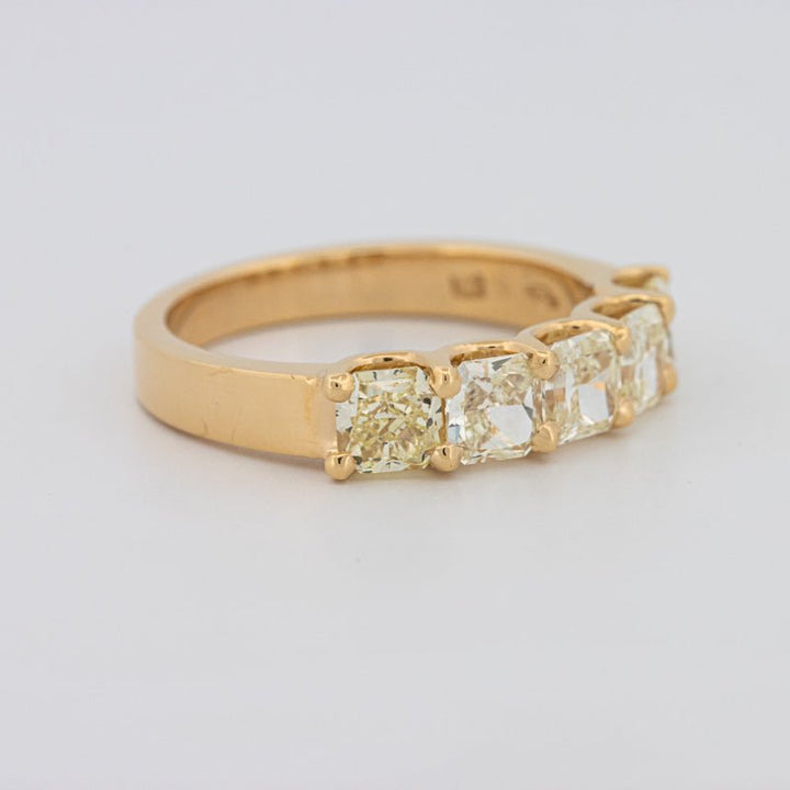 5 Half Fancy Yellow Square Radiant Eternity Ring - ZIZOV DIAMONDS