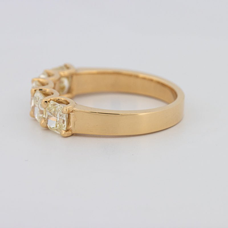5 Half Fancy Yellow Square Radiant Eternity Ring - ZIZOV DIAMONDS