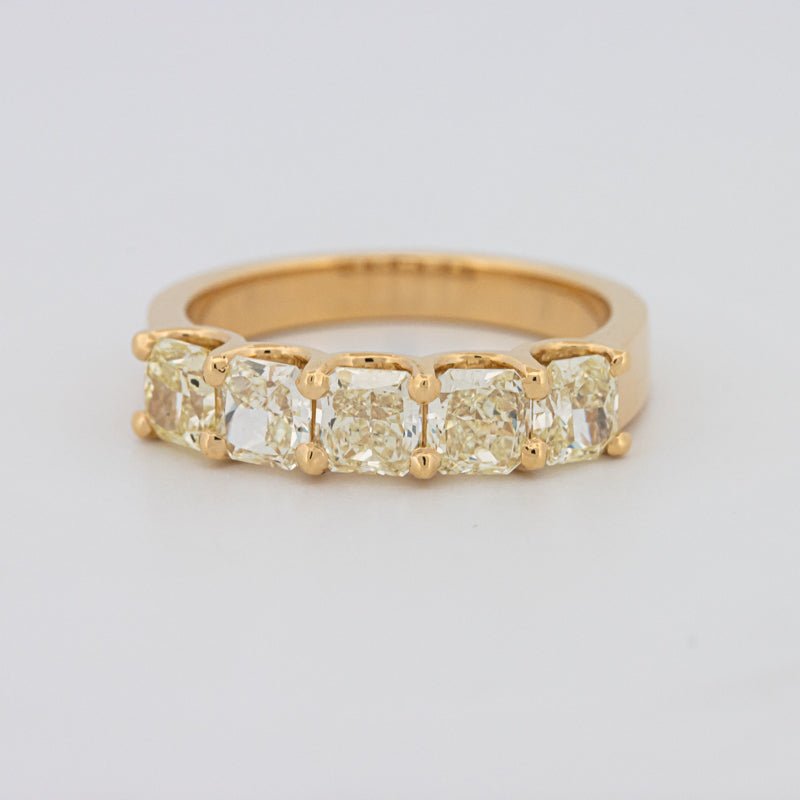 5 Half Fancy Yellow Square Radiant Eternity Ring - ZIZOV DIAMONDS