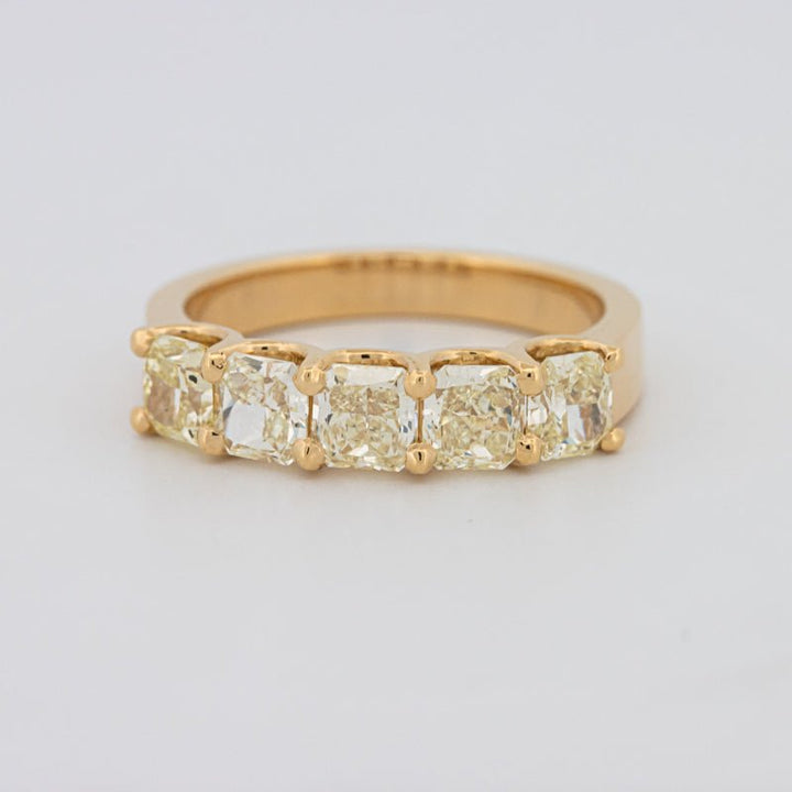 5 Half Fancy Yellow Square Radiant Eternity Ring - ZIZOV DIAMONDS