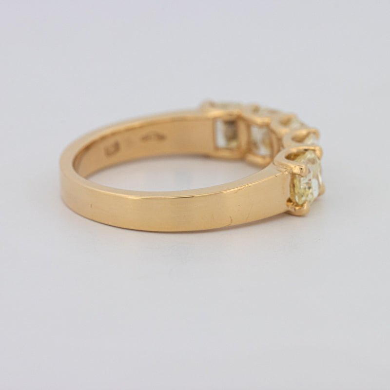 5 Half Fancy Yellow Square Radiant Eternity Ring - ZIZOV DIAMONDS