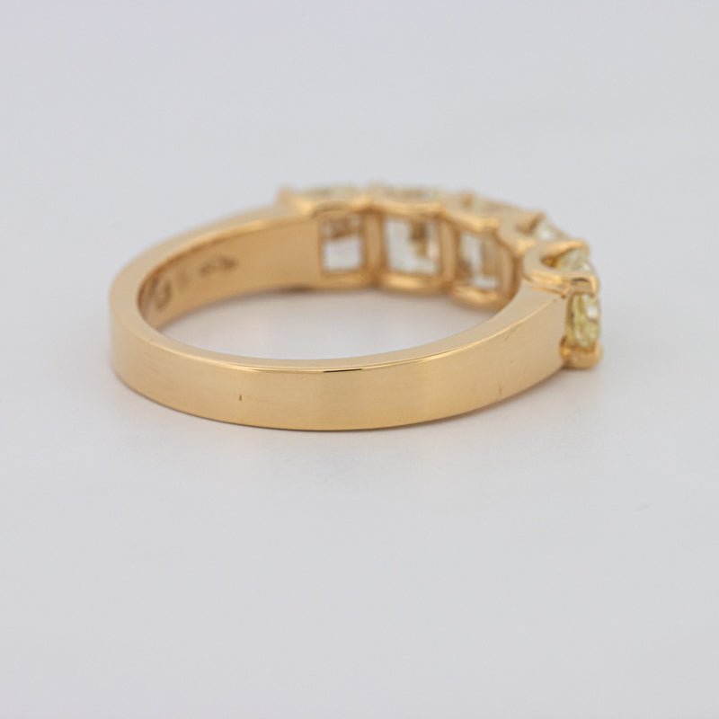5 Half Fancy Yellow Square Radiant Eternity Ring - ZIZOV DIAMONDS