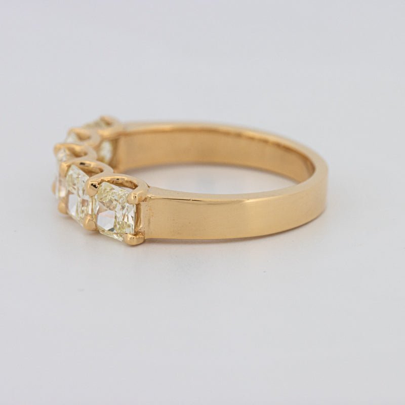 5 Half Fancy Yellow Square Radiant Eternity Ring - ZIZOV DIAMONDS