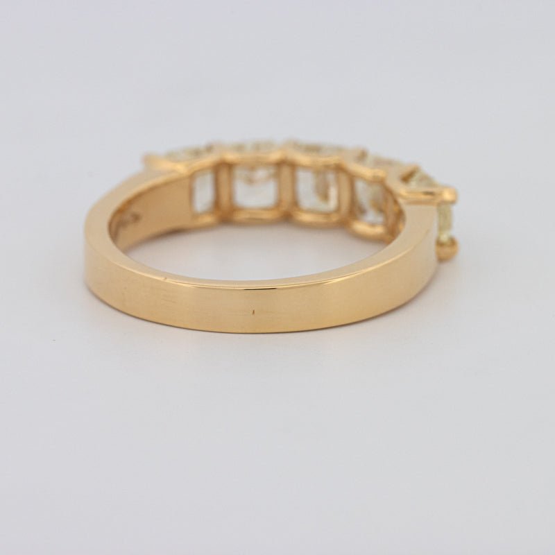 5 Half Fancy Yellow Square Radiant Eternity Ring - ZIZOV DIAMONDS