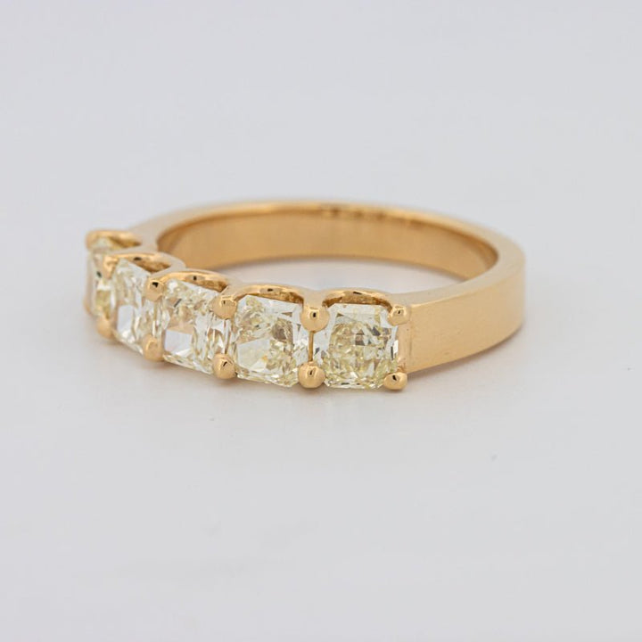 5 Half Fancy Yellow Square Radiant Eternity Ring - ZIZOV DIAMONDS