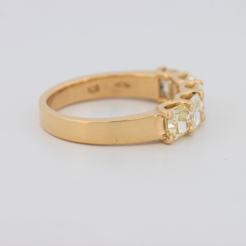 5 Half Fancy Yellow Square Radiant Eternity Ring - ZIZOV DIAMONDS