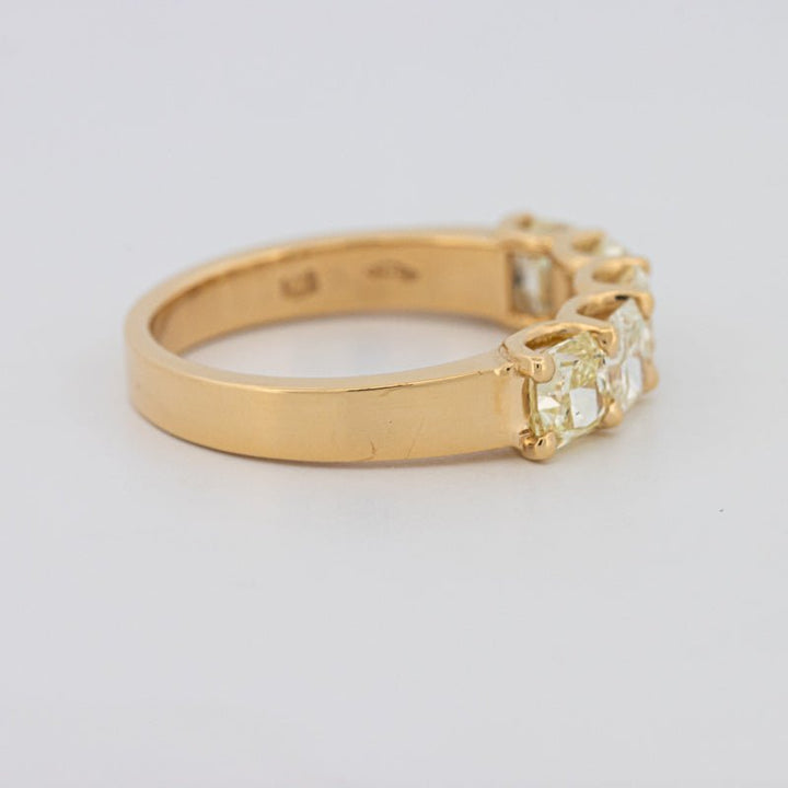 5 Half Fancy Yellow Square Radiant Eternity Ring - ZIZOV DIAMONDS