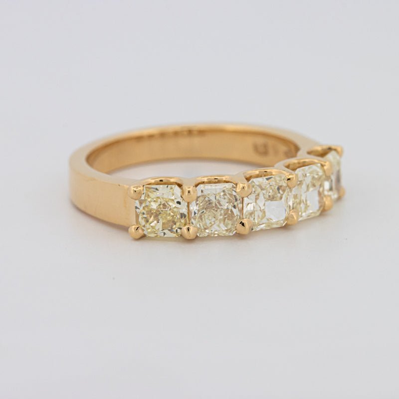 5 Half Fancy Yellow Square Radiant Eternity Ring - ZIZOV DIAMONDS