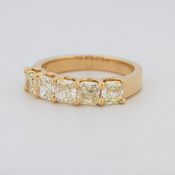 5 Half Fancy Yellow Square Radiant Eternity Ring - ZIZOV DIAMONDS