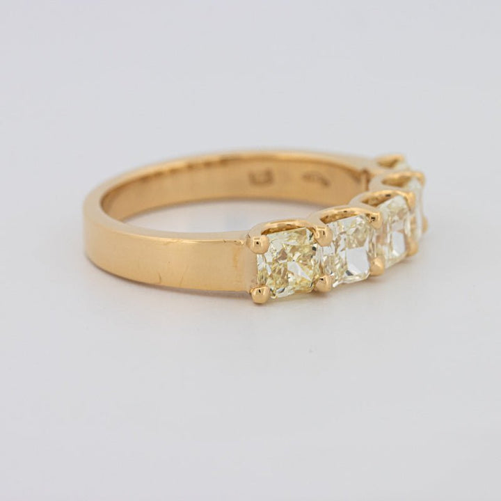 5 Half Fancy Yellow Square Radiant Eternity Ring - ZIZOV DIAMONDS