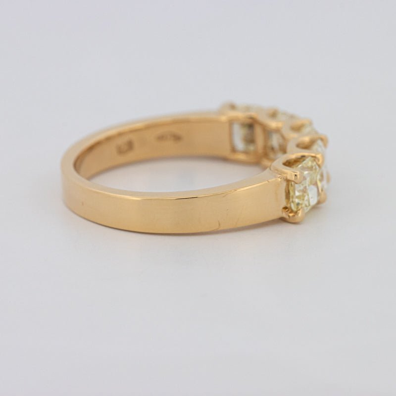 5 Half Fancy Yellow Square Radiant Eternity Ring - ZIZOV DIAMONDS