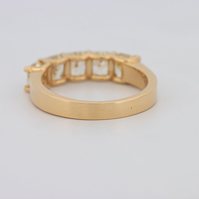 5 Half Fancy Yellow Square Radiant Eternity Ring - ZIZOV DIAMONDS