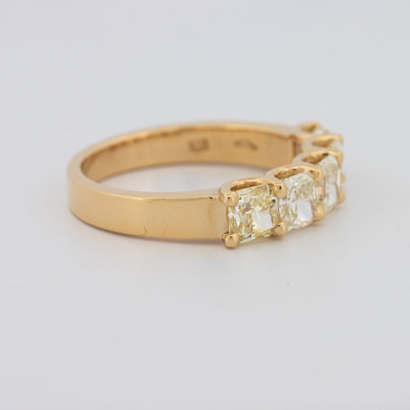 5 Half Fancy Yellow Square Radiant Eternity Ring - ZIZOV DIAMONDS