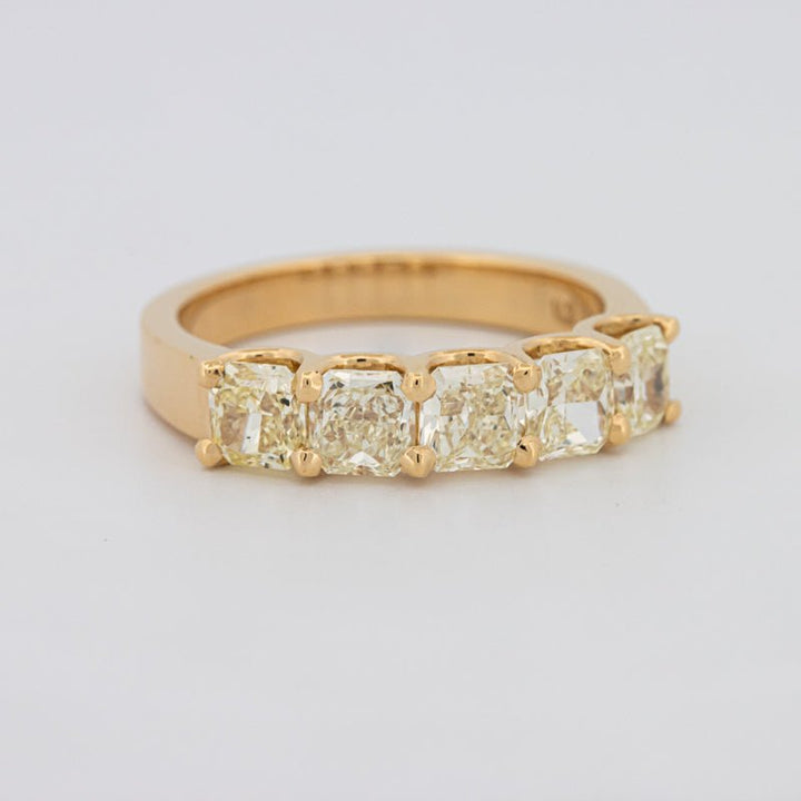 5 Half Fancy Yellow Square Radiant Eternity Ring - ZIZOV DIAMONDS