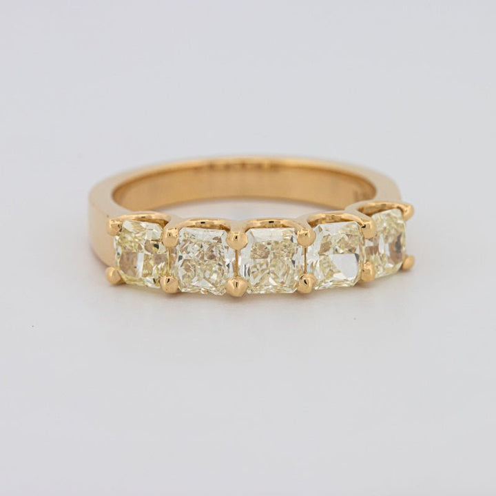 5 Half Fancy Yellow Square Radiant Eternity Ring - ZIZOV DIAMONDS