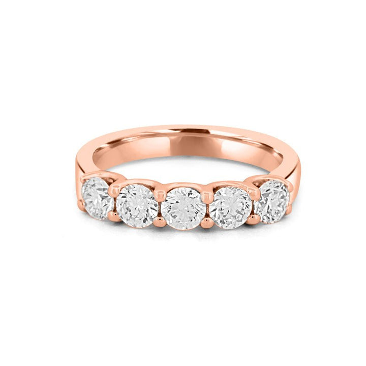 5 Half Round Floating Eternity Ring - ZIZOV DIAMONDS