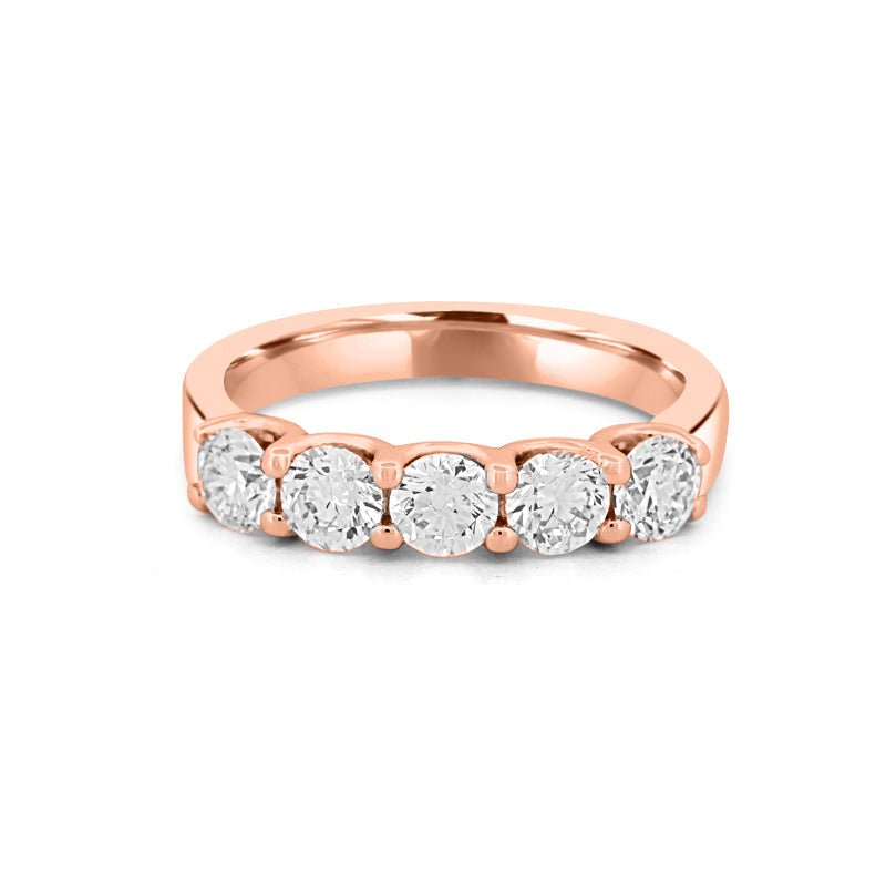 5 Half Round Floating Eternity Ring - ZIZOV DIAMONDS