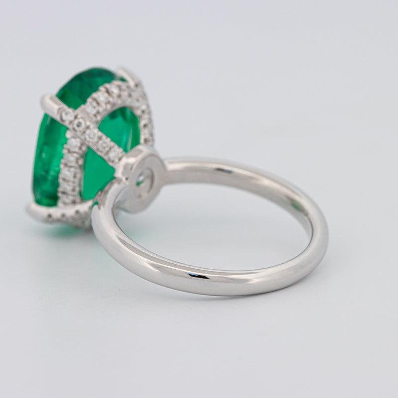 5.60 CT Oval Green Emerald Ring - ZIZOV DIAMONDS