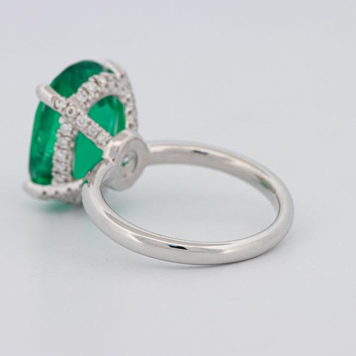 5.60 CT Oval Green Emerald Ring - ZIZOV DIAMONDS