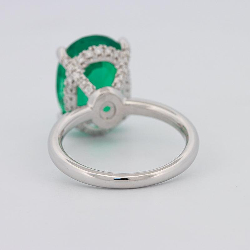 5.60 CT Oval Green Emerald Ring - ZIZOV DIAMONDS
