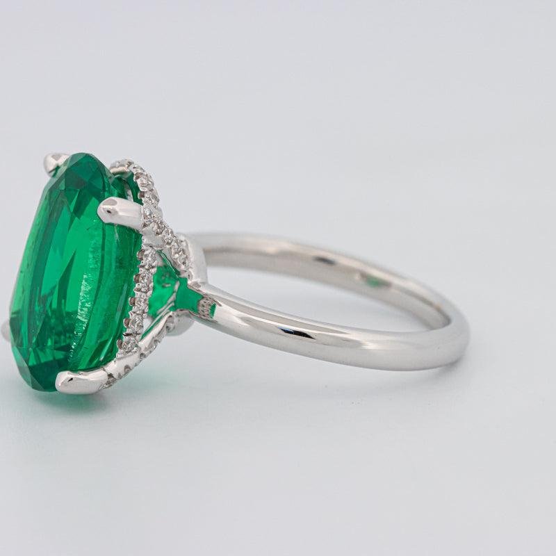 5.60 CT Oval Green Emerald Ring - ZIZOV DIAMONDS