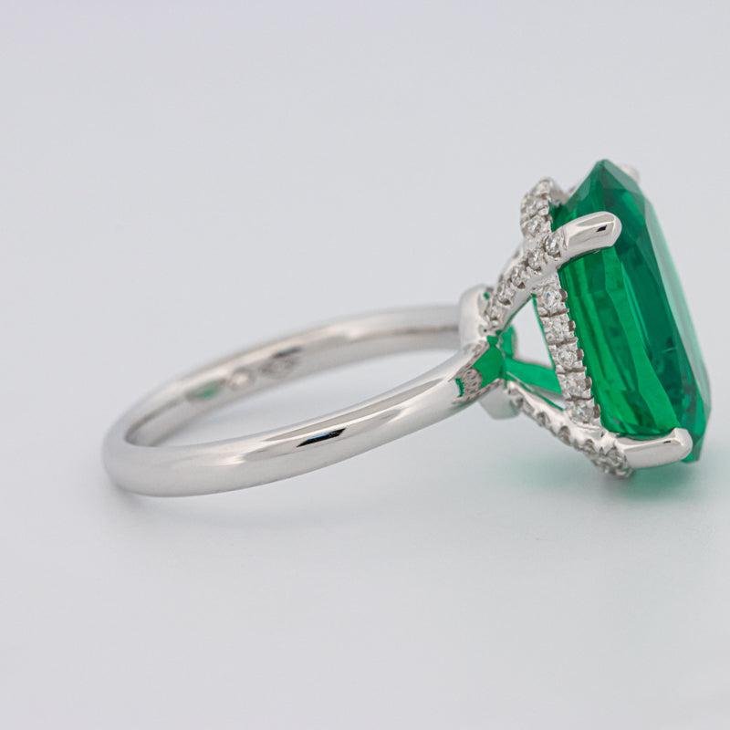 5.60 CT Oval Green Emerald Ring - ZIZOV DIAMONDS