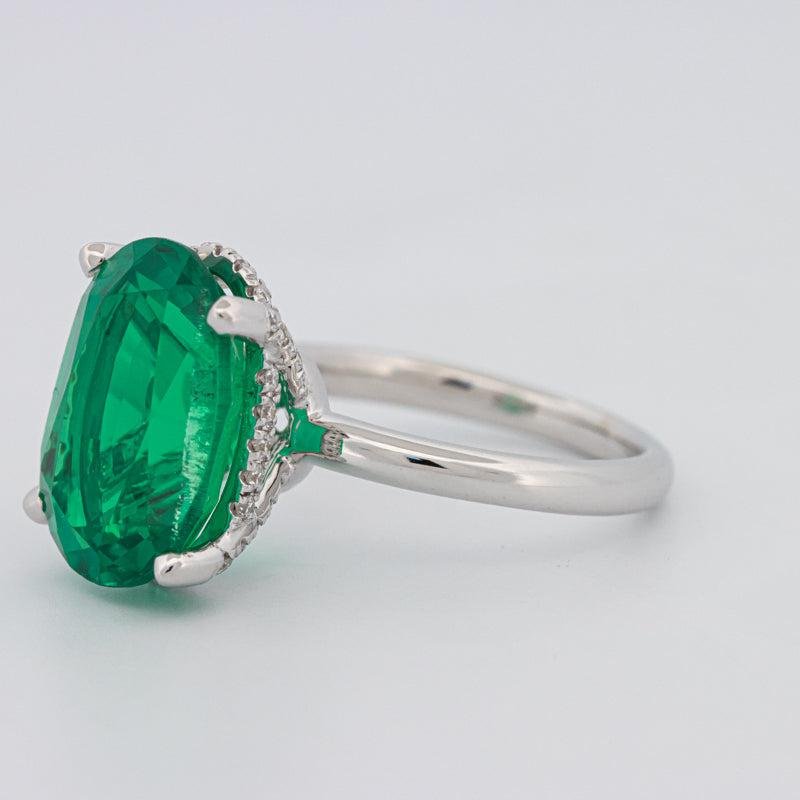 5.60 CT Oval Green Emerald Ring - ZIZOV DIAMONDS