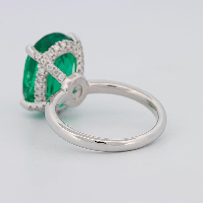 5.60 CT Oval Green Emerald Ring - ZIZOV DIAMONDS
