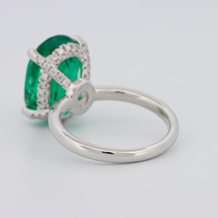 5.60 CT Oval Green Emerald Ring - ZIZOV DIAMONDS