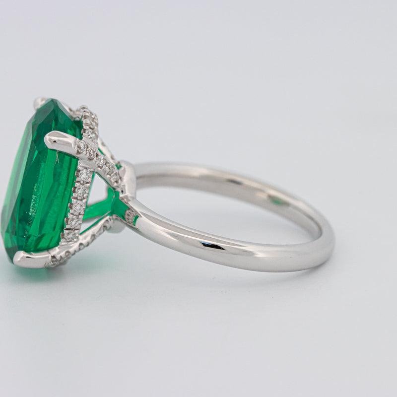 5.60 CT Oval Green Emerald Ring - ZIZOV DIAMONDS