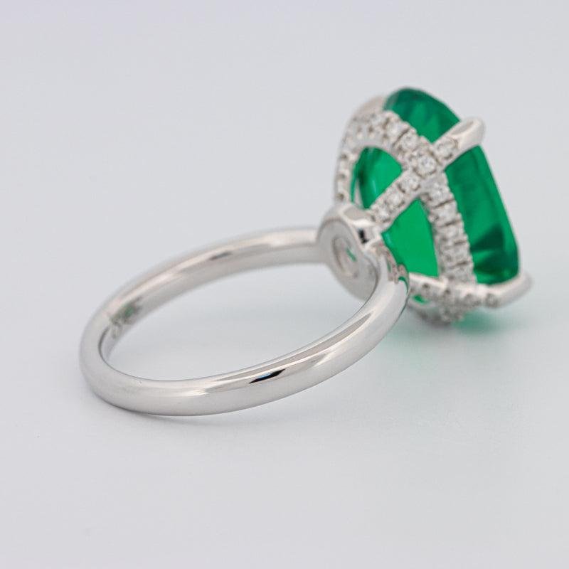 5.60 CT Oval Green Emerald Ring - ZIZOV DIAMONDS