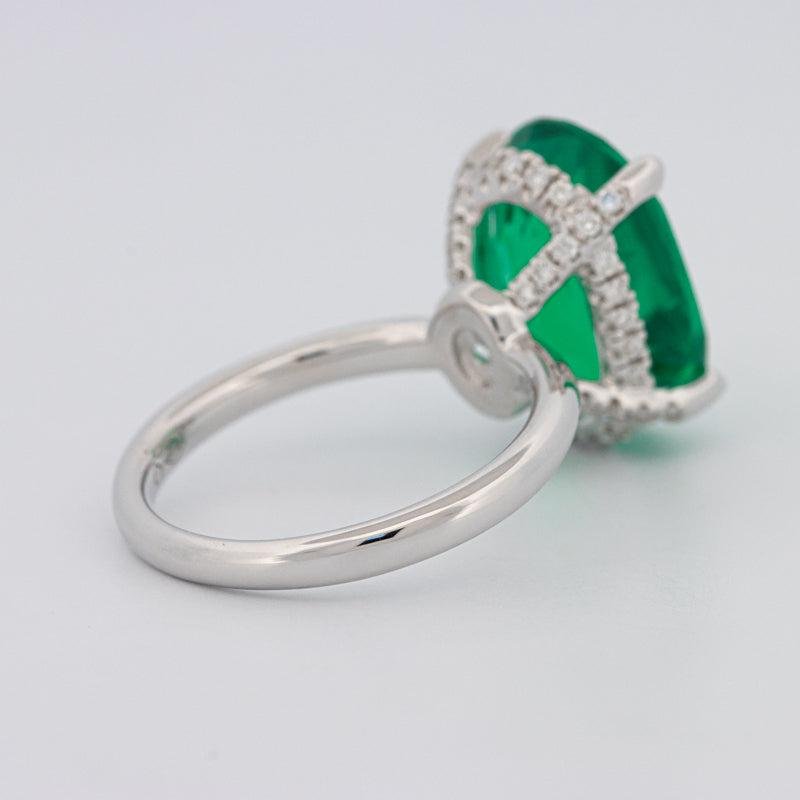 5.60 CT Oval Green Emerald Ring - ZIZOV DIAMONDS