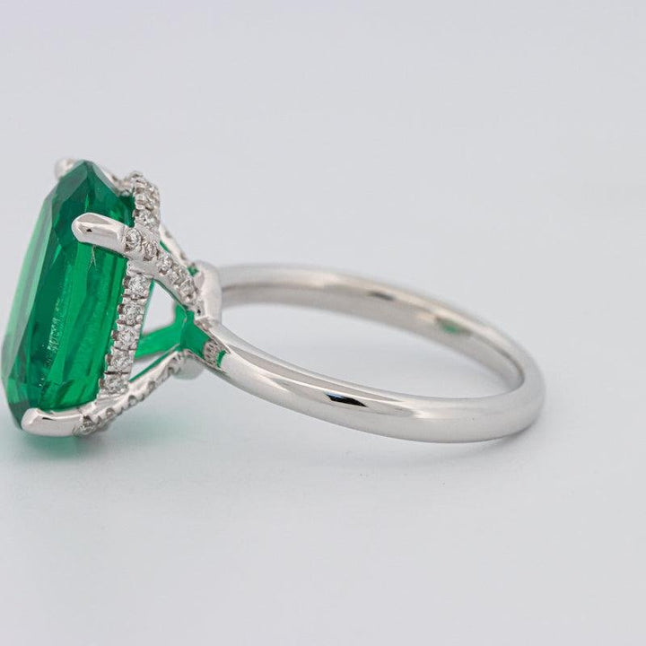 5.60 CT Oval Green Emerald Ring - ZIZOV DIAMONDS