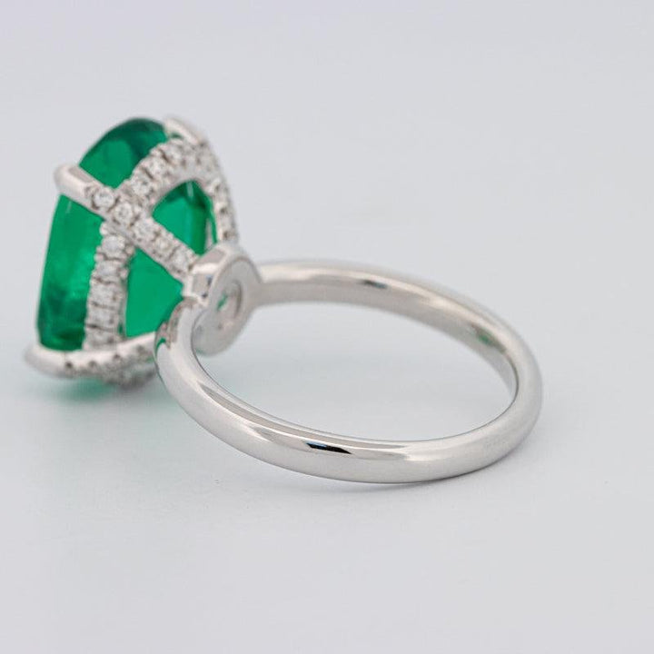 5.60 CT Oval Green Emerald Ring - ZIZOV DIAMONDS