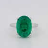 5.60 CT Oval Green Emerald Ring - ZIZOV DIAMONDS