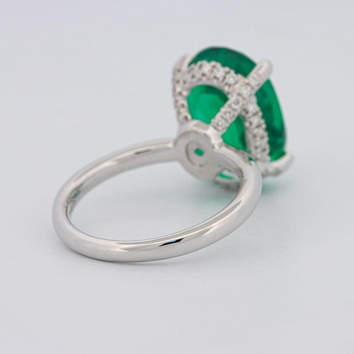 5.60 CT Oval Green Emerald Ring - ZIZOV DIAMONDS