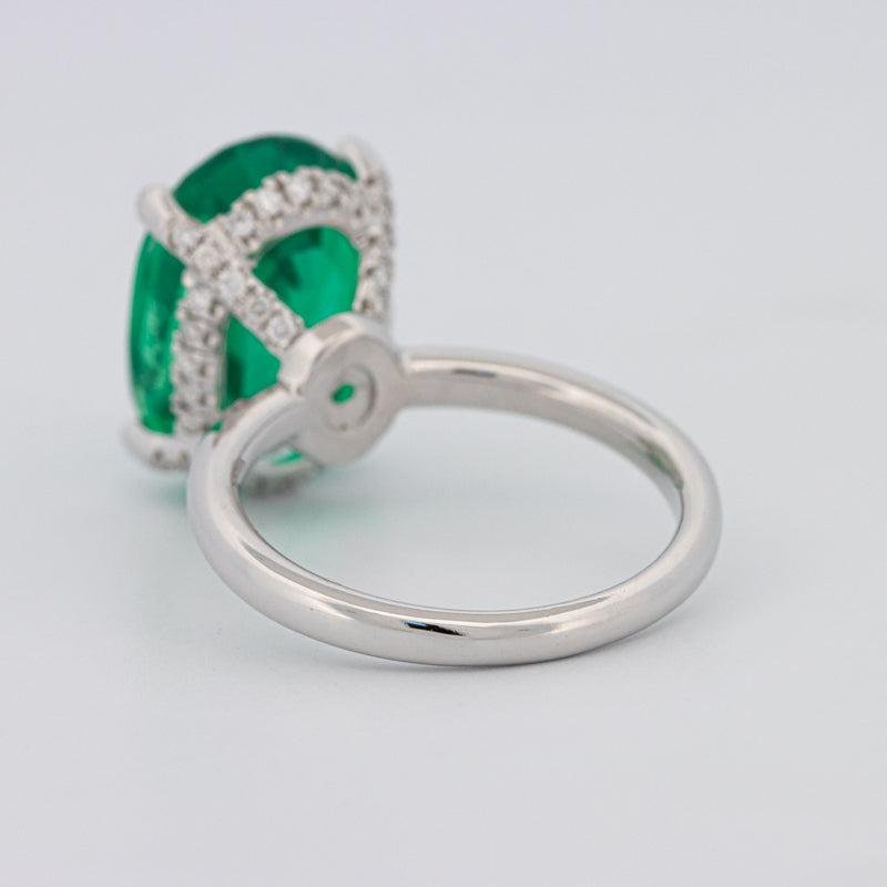 5.60 CT Oval Green Emerald Ring - ZIZOV DIAMONDS