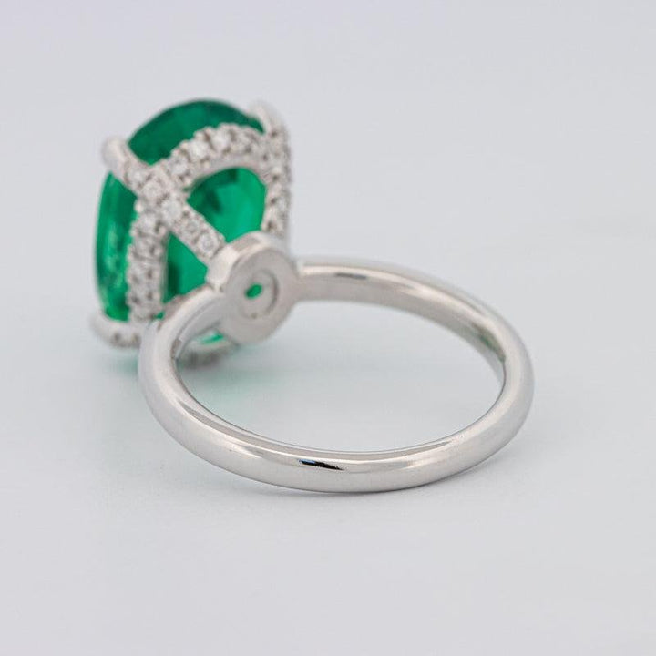 5.60 CT Oval Green Emerald Ring - ZIZOV DIAMONDS