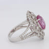 6.18 CT Oval Madagascar Pink Sapphire Flower Ring - ZIZOV DIAMONDS