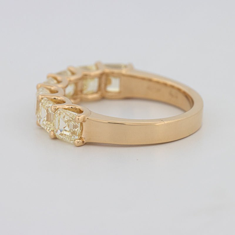 7 Half Fancy Yellow Asscher Eternity Ring - ZIZOV DIAMONDS