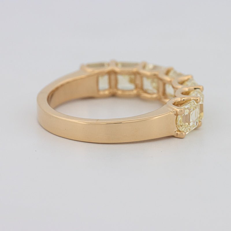 7 Half Fancy Yellow Asscher Eternity Ring - ZIZOV DIAMONDS