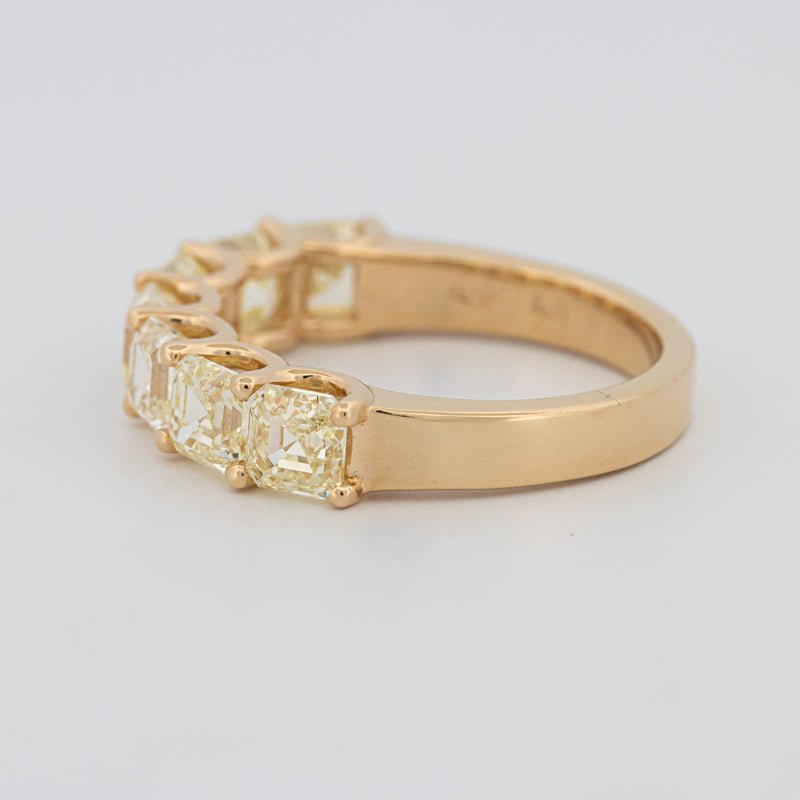 7 Half Fancy Yellow Asscher Eternity Ring - ZIZOV DIAMONDS