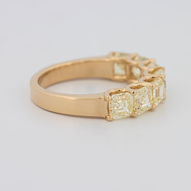 7 Half Fancy Yellow Asscher Eternity Ring - ZIZOV DIAMONDS