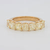 7 Half Fancy Yellow Asscher Eternity Ring - ZIZOV DIAMONDS