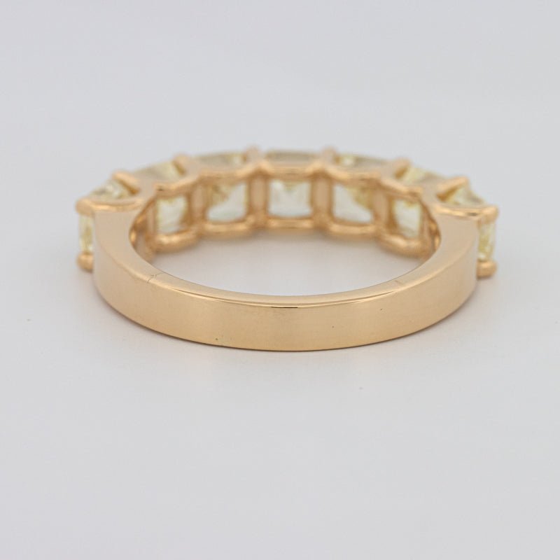 7 Half Fancy Yellow Asscher Eternity Ring - ZIZOV DIAMONDS