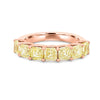 7 Half Fancy Yellow Asscher Eternity Ring - ZIZOV DIAMONDS