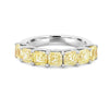 7 Half Fancy Yellow Asscher Eternity Ring - ZIZOV DIAMONDS
