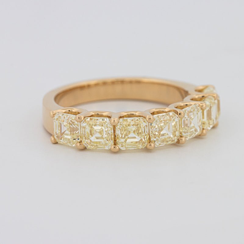 7 Half Fancy Yellow Asscher Eternity Ring - ZIZOV DIAMONDS